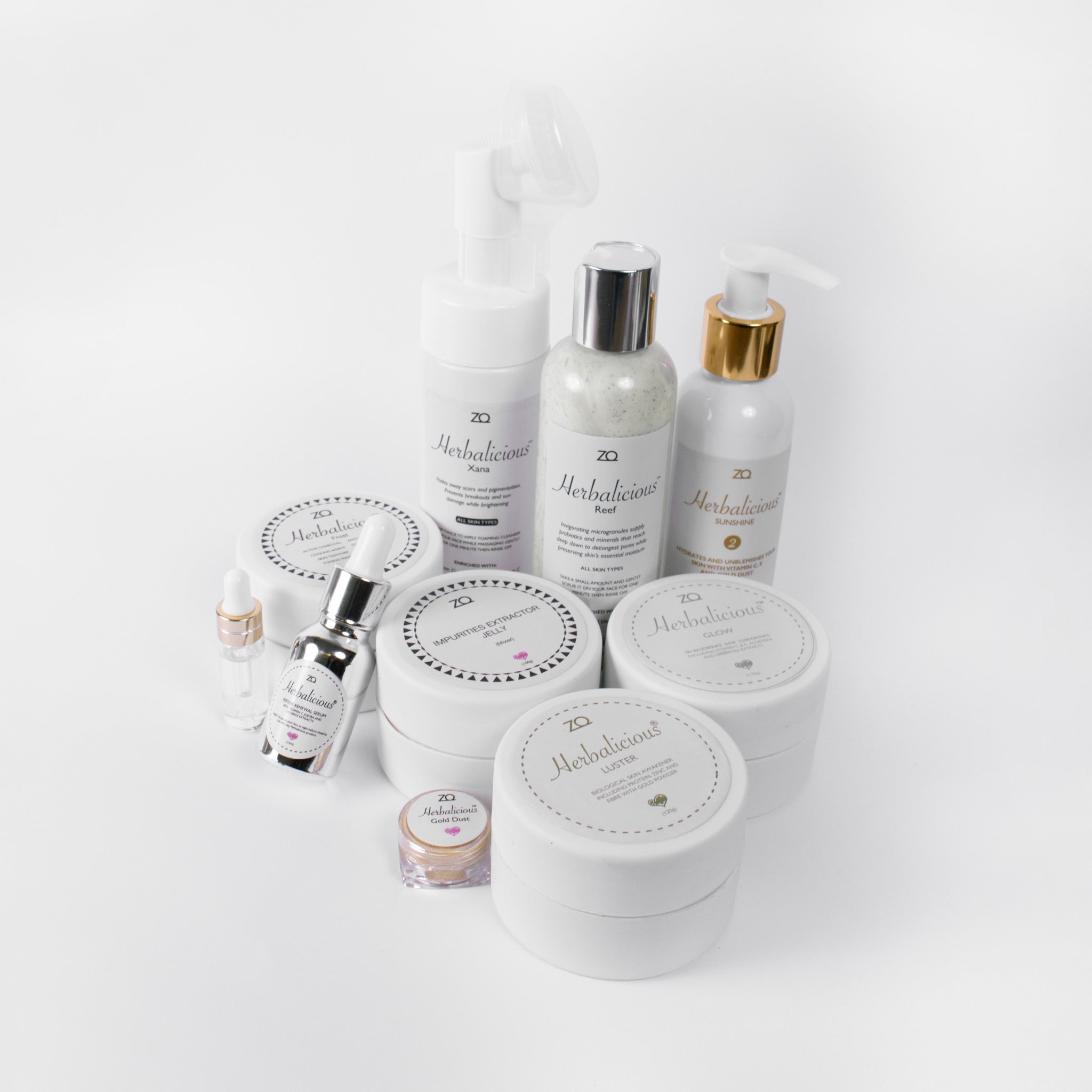 Herbalicious Weekly Facial (Xana + Reef + Sunshine 2 + Serum + Luster + Glow + Frost + Jelly) Bundle